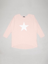 Robyn Top in Pink with White Star Logo by Chalk UK